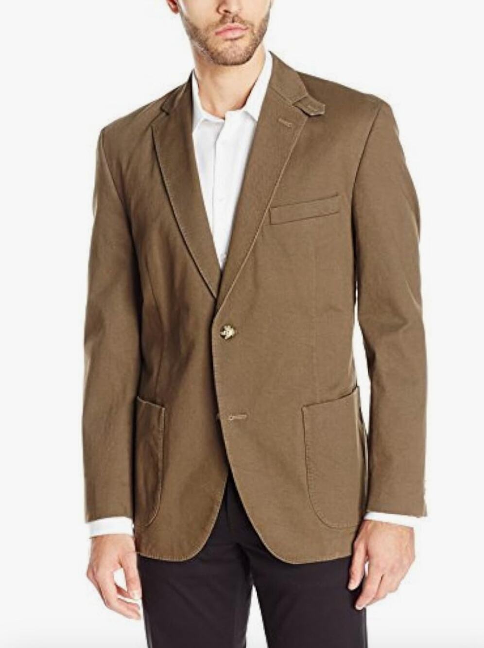 Kroon Men's Bono 2 Washed Stretch Cotton Sport Coat Jacket Olive Green 48 X-Long